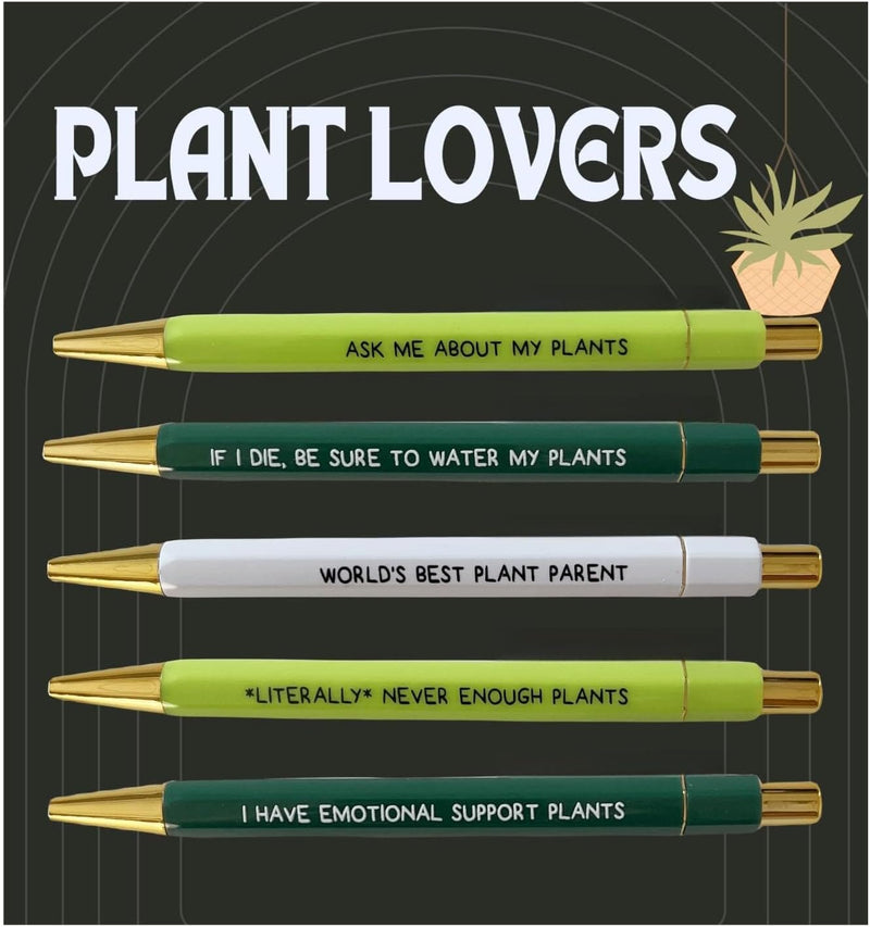 5pcs Funny Plant Lovers Ballpoint Pens