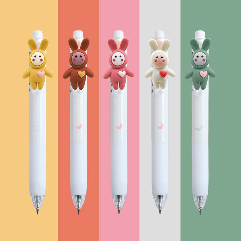 5 pcs Chubby Rabbit quick-dry press gel pens(0.5mm)