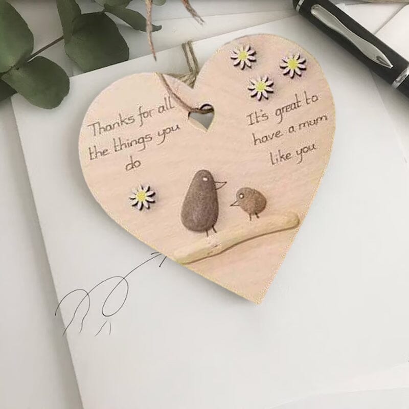 Wooden Heart Thank You Gift