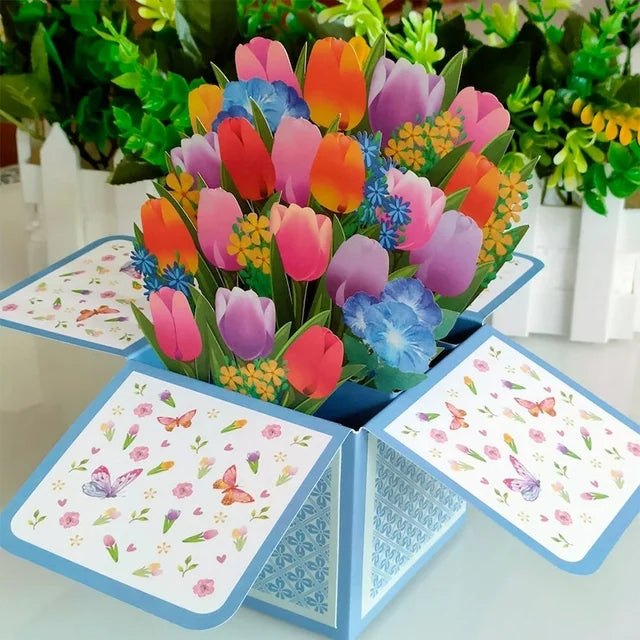 Mother's Day Sale 3D Pop up Flower Bouquet Card