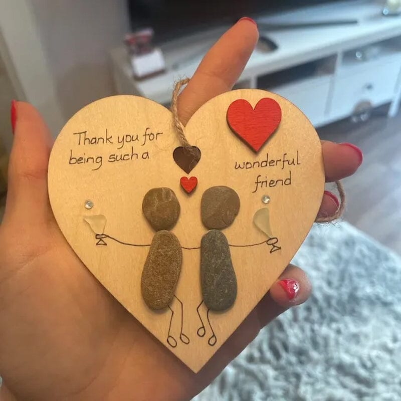 Wooden Heart Thank You Gift