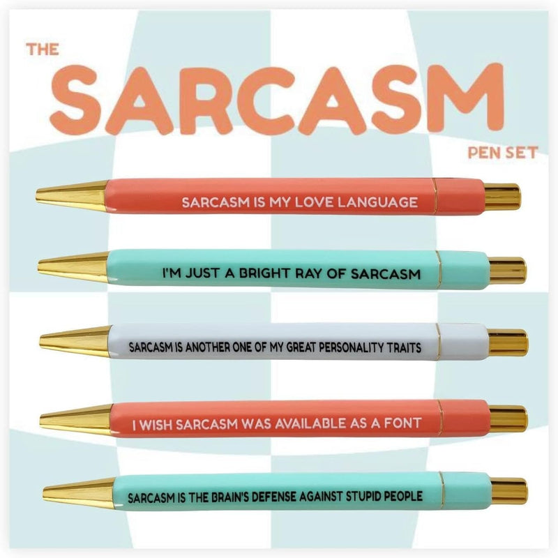 5pcs Funny sarcasm Ballpoint Pens