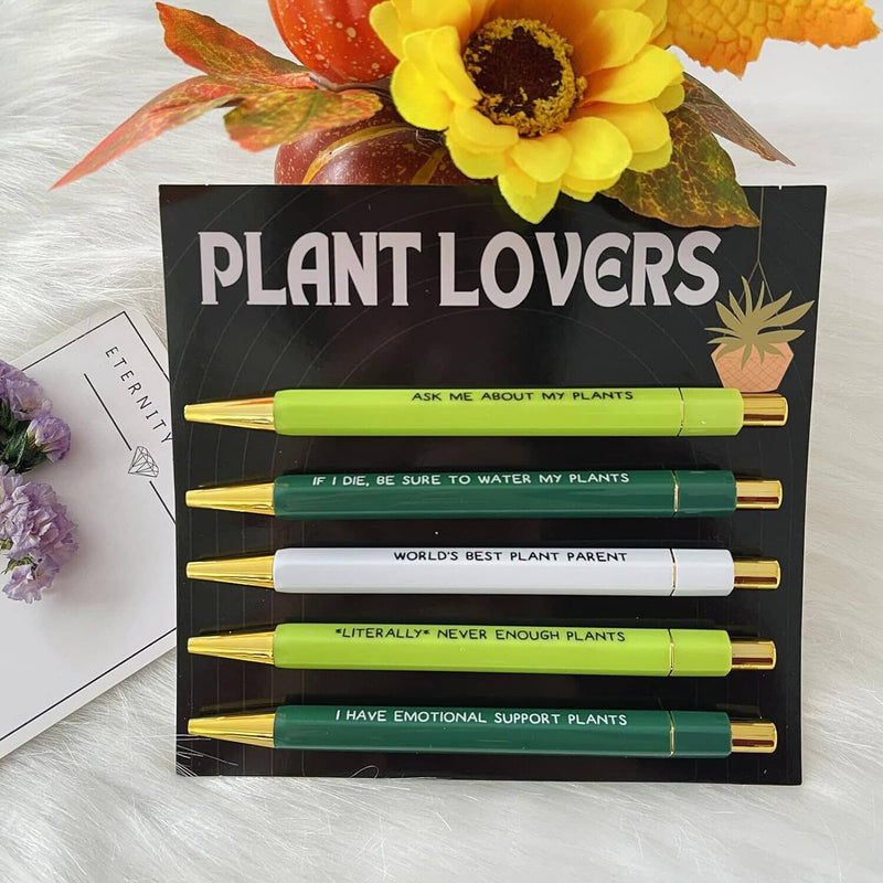 5pcs Funny Plant Lovers Ballpoint Pens