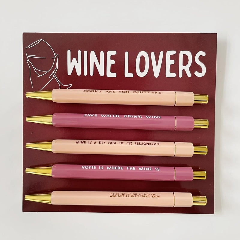 5pcs Funny wine Lovers Ballpoint Pens