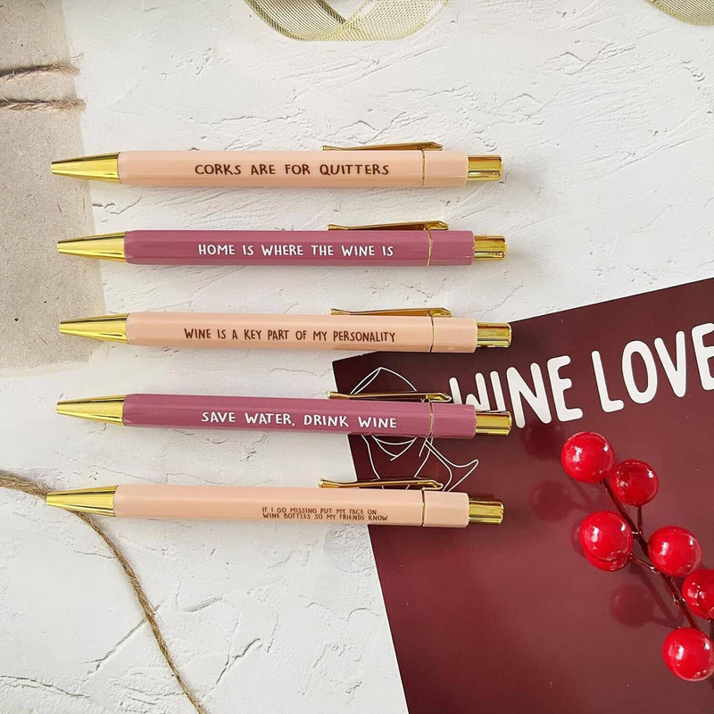 5pcs Funny wine Lovers Ballpoint Pens