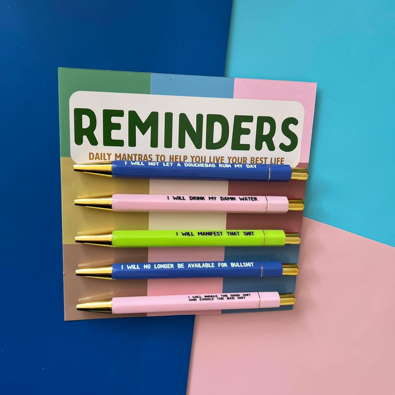 5pcs Reminders Ballpoint Pens