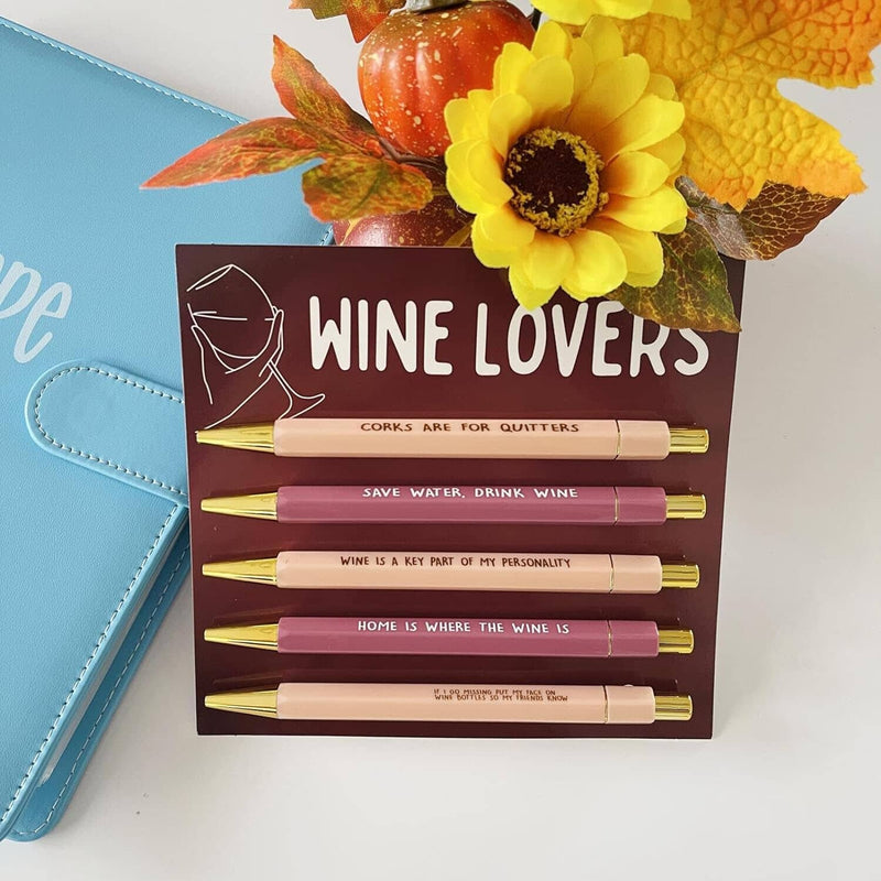 5pcs Funny wine Lovers Ballpoint Pens