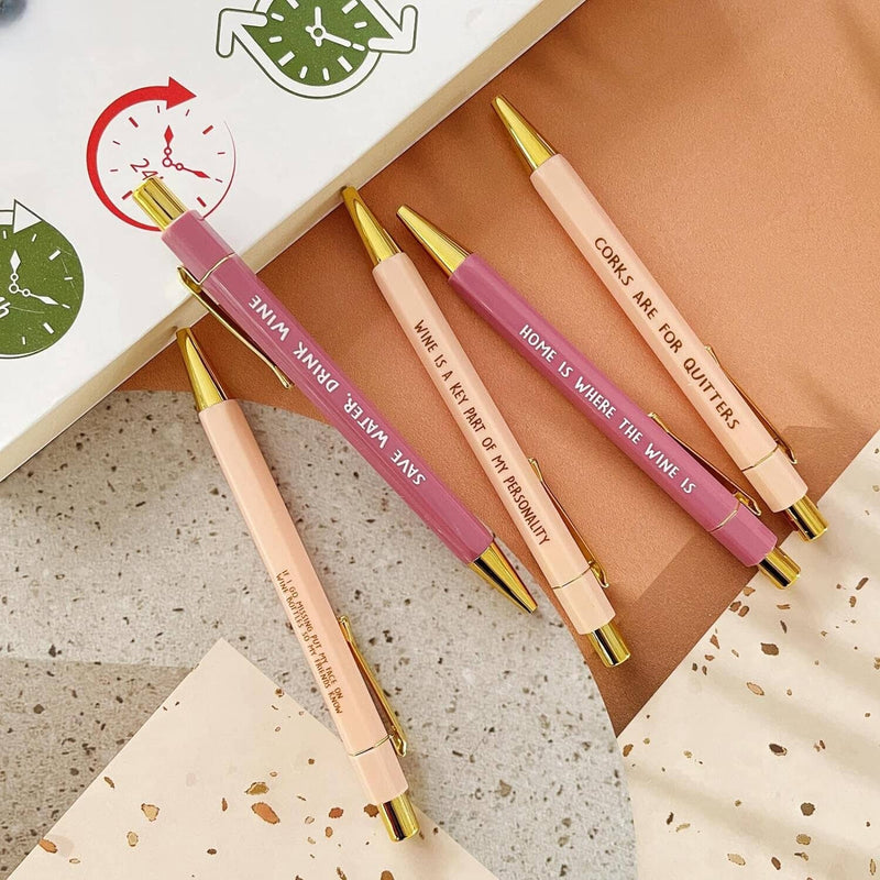 5pcs Funny wine Lovers Ballpoint Pens