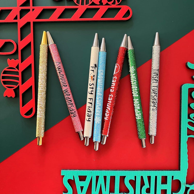 Halloween & Christmas Weekday funny Pens set(7pcs)