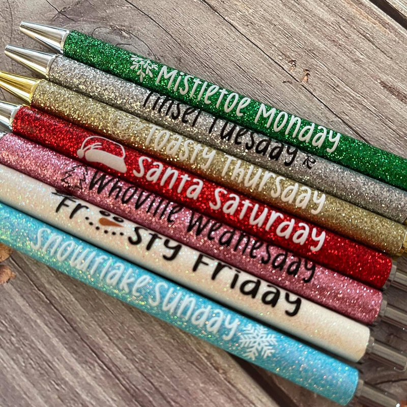Halloween & Christmas Weekday funny Pens set(7pcs)