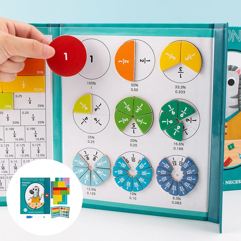 Montessori Educational Book Fraction Graph For Children