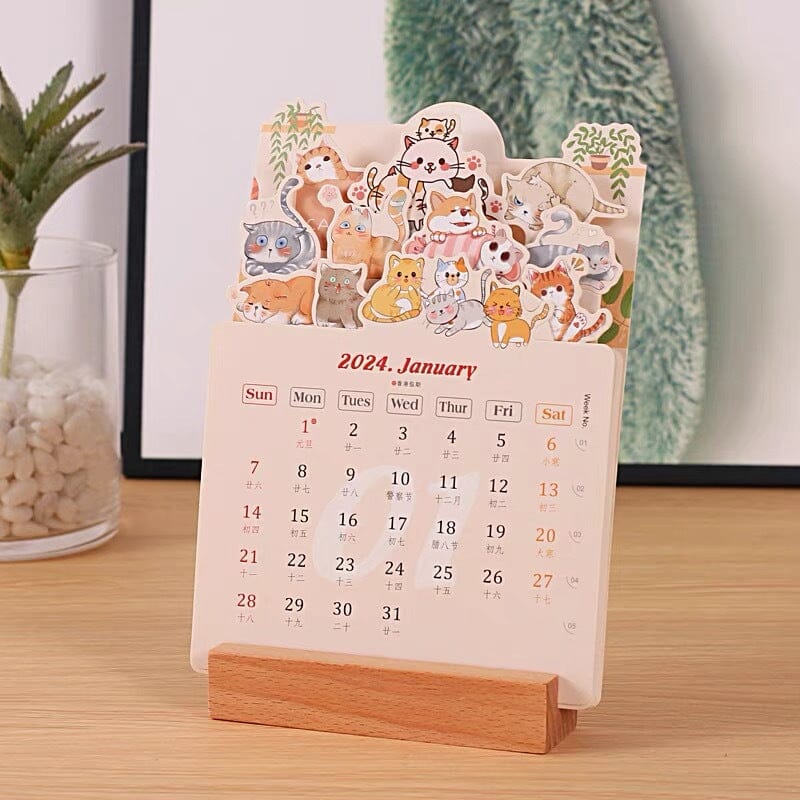 2024 Bloomy Flowers Desk Calendar