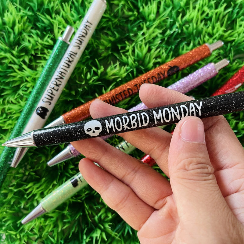 Halloween & Christmas Weekday funny Pens set(7pcs)