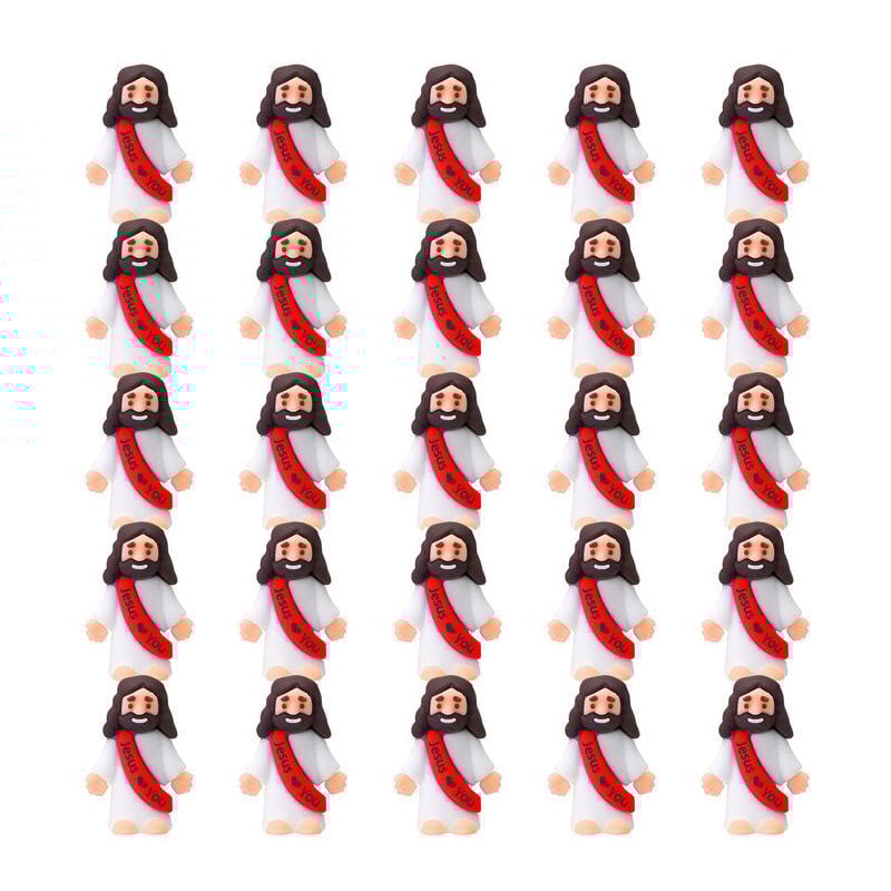 Mini Jesus Figurines With Jesus love You Slogan