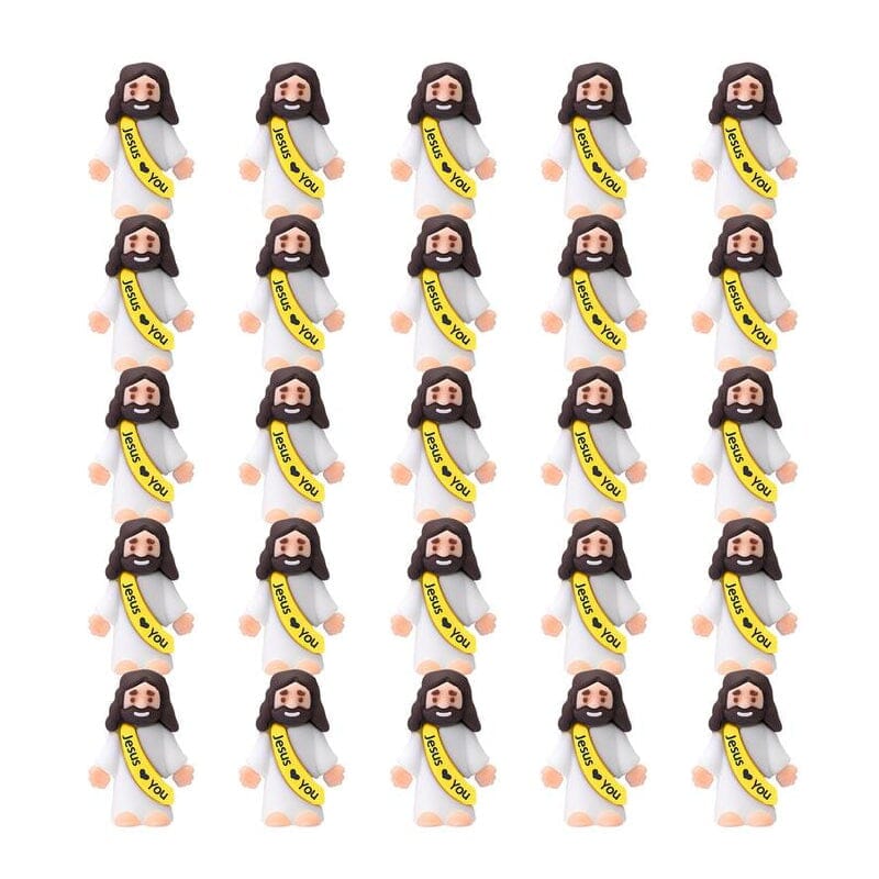 Mini Jesus Figurines With Jesus love You Slogan