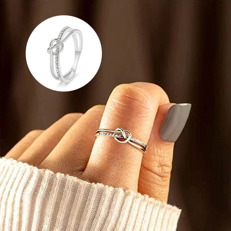 Mother & Daughter Bond Double Band Knot Ring