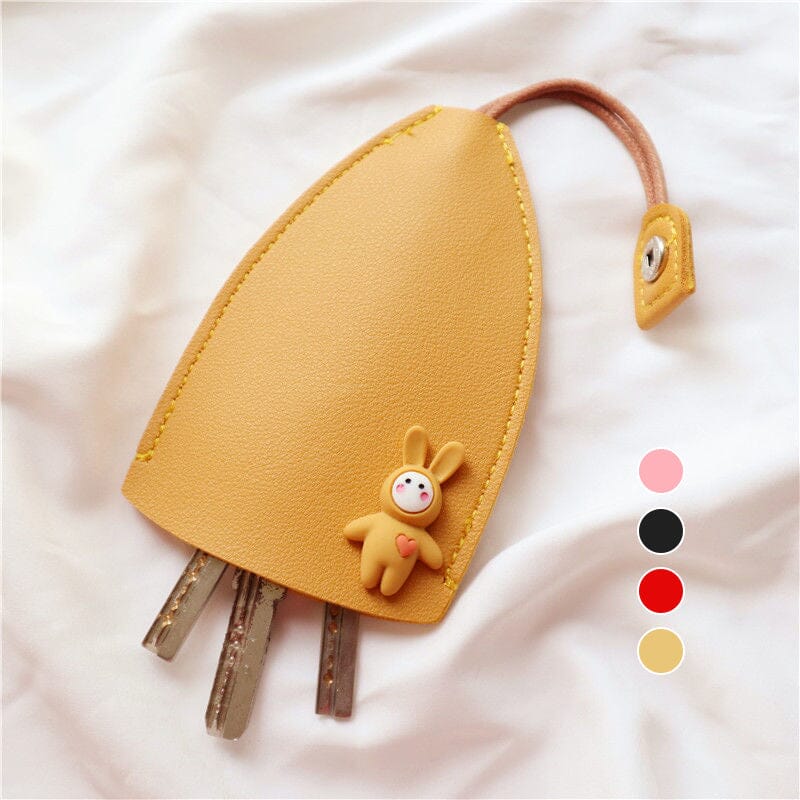 Cute leather Keychain Case Cover