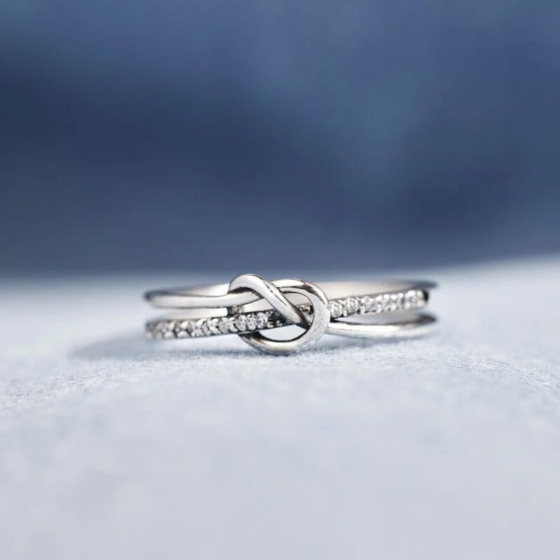 Mother & Daughter Bond Double Band Knot Ring