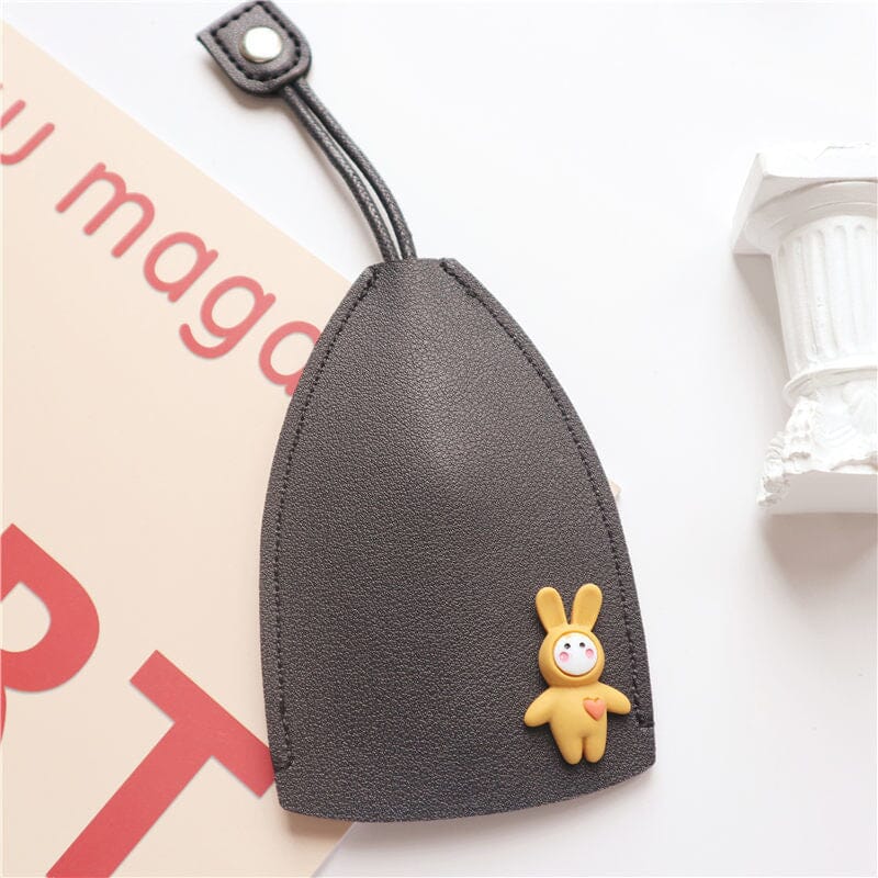 Cute leather Keychain Case Cover