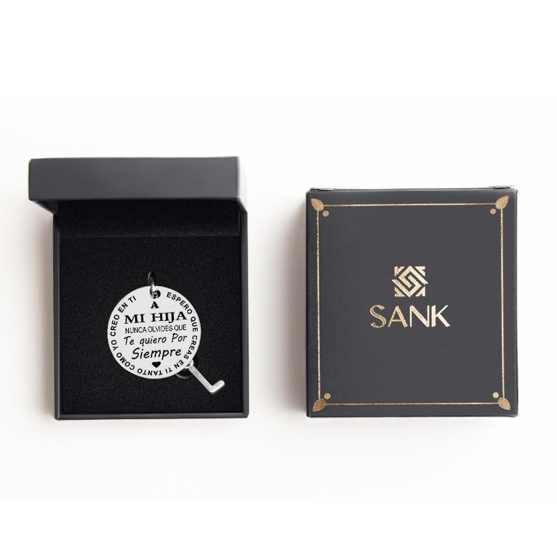 SANK®Bello llavero "Para mi Hijo e Hija"con caja de regalo（spanish keychain）