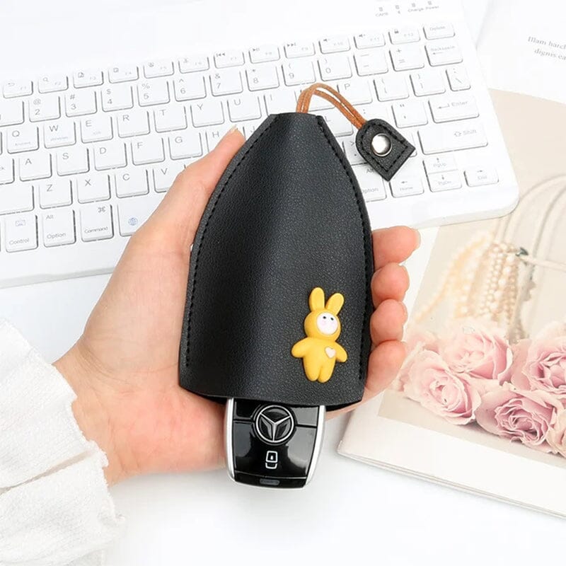 Cute leather Keychain Case Cover