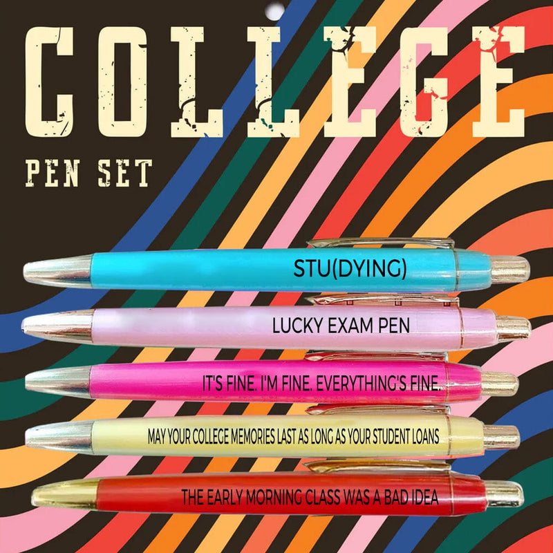 5pcs Multicolor Emotional funny ballpoint pens