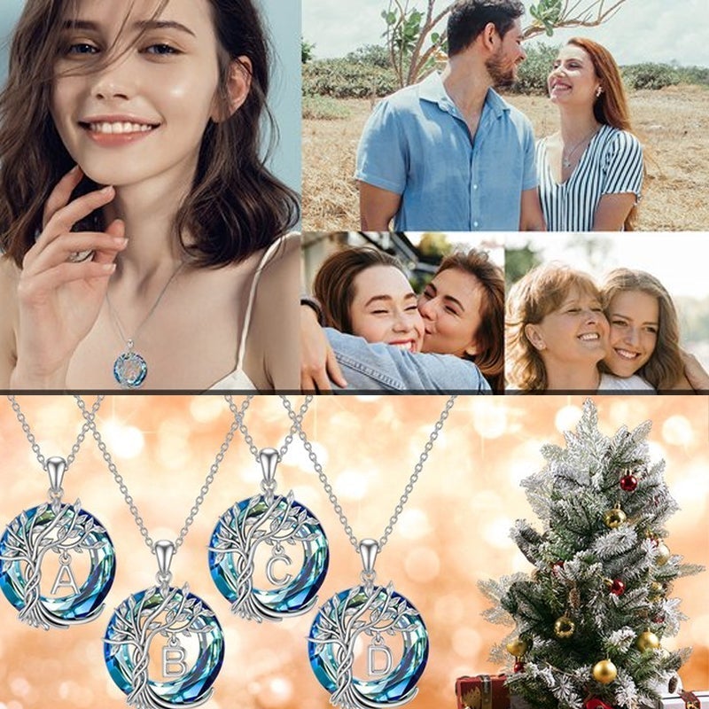 Tree of Life Crystal Pendant Necklace