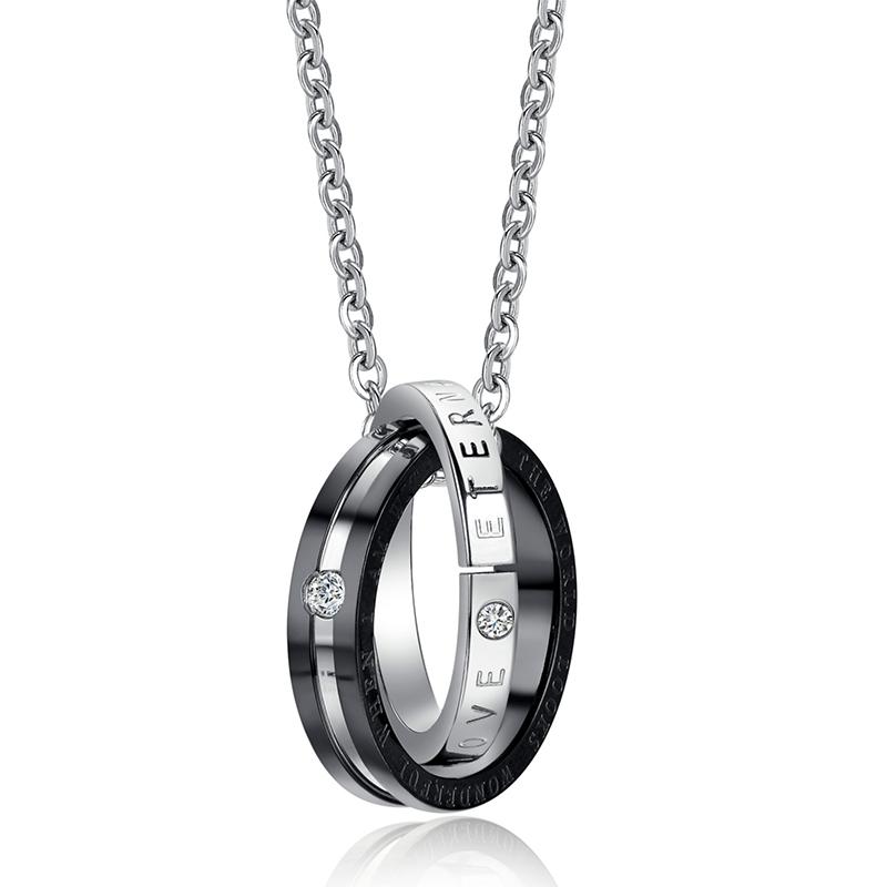 Eternal Love Titanium Steel Couple Necklace