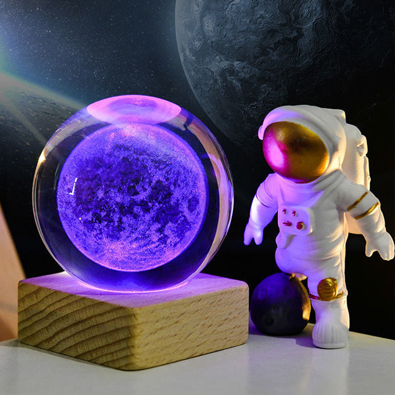 3D Galaxy Crystal Ball Nightlight Decorlamp(without astronauts)