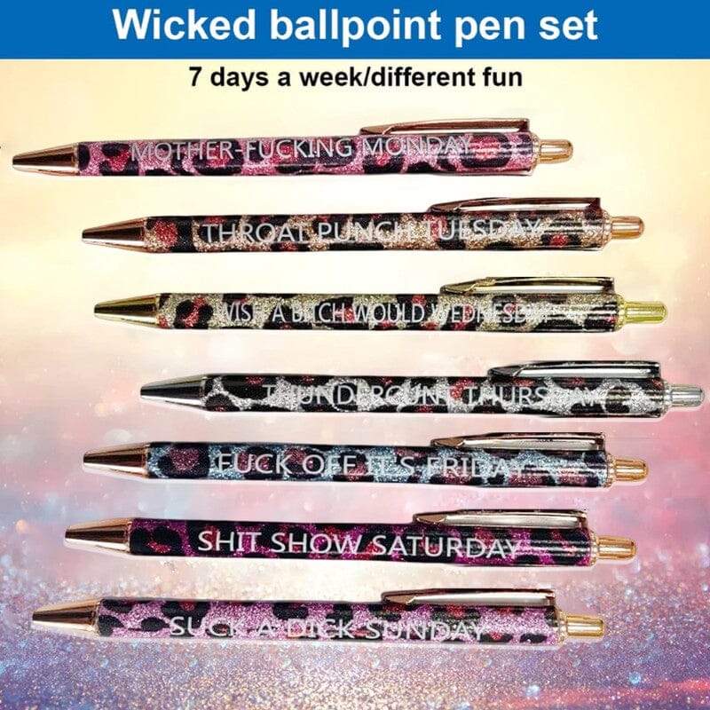 7 PCS Leopard Print Ballpoint Pens