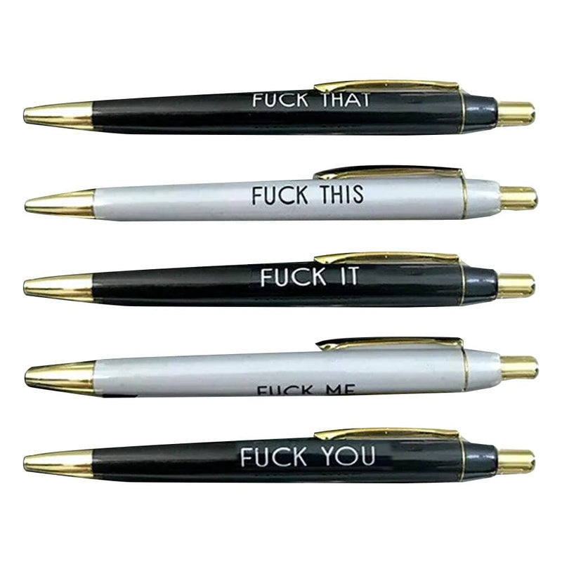 5pcs fuck it all ballpoint pens