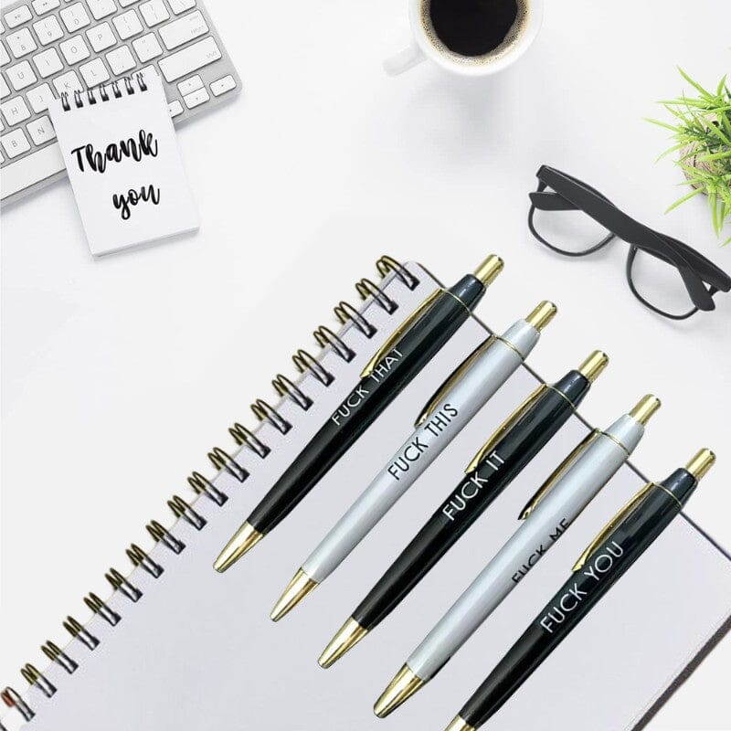 5pcs Multicolor Emotional funny ballpoint pens
