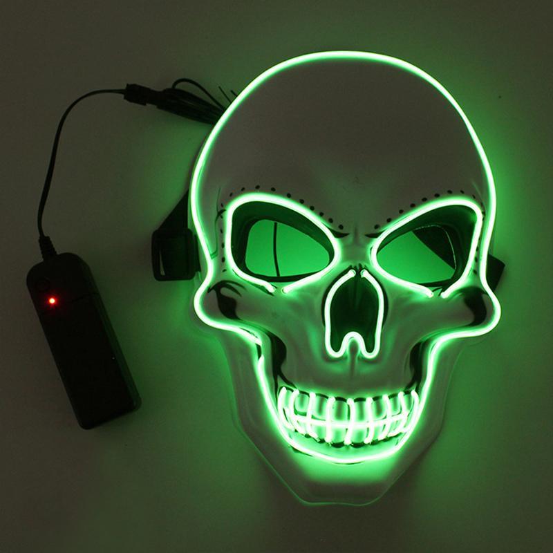 Halloween Mask LED Light Up Scary Skull Mask