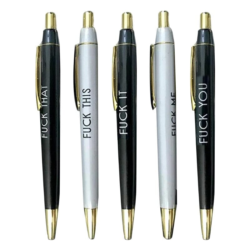 5pcs Multicolor Emotional funny ballpoint pens
