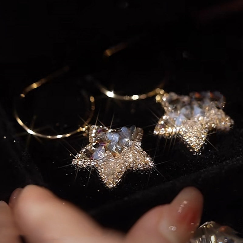 Sparkling Crystal Star Earrings