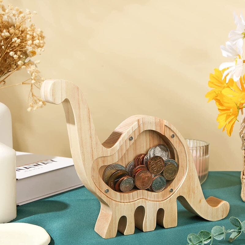 Wooden Animal Piggy Saving Bank