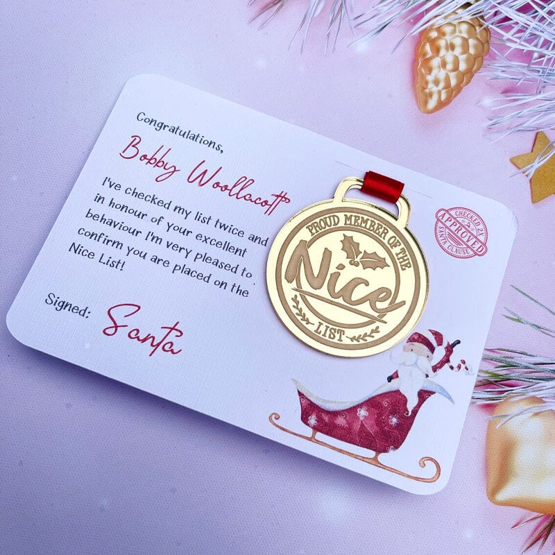 Christmas Eva medal with greeting cards