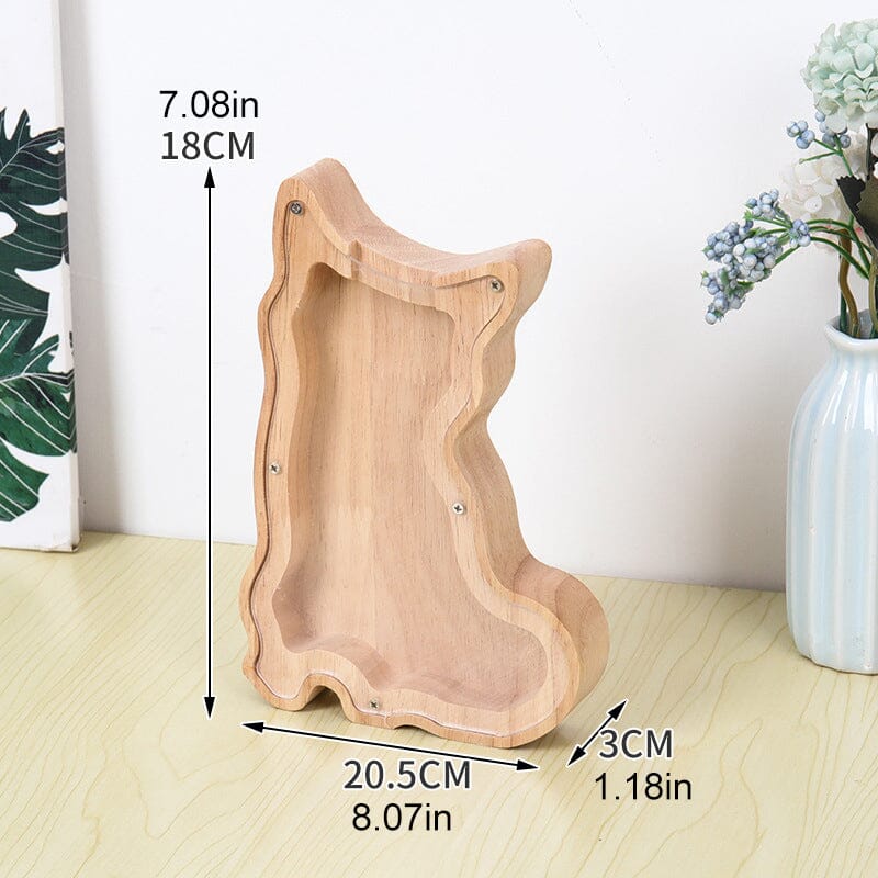 Wooden Animal Piggy Saving Bank