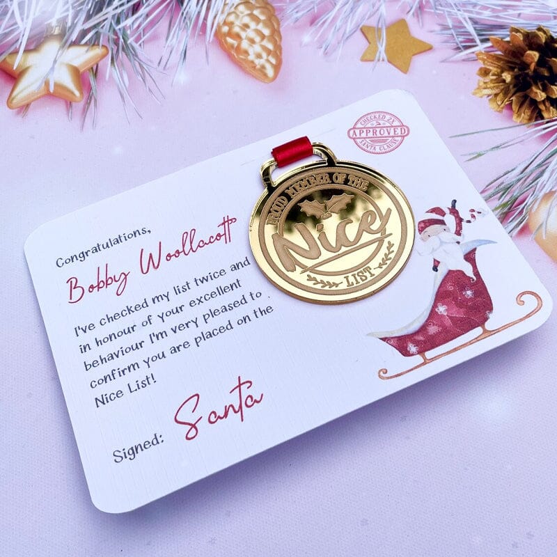 Christmas Eva medal with greeting cards