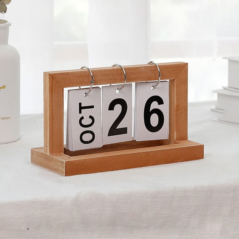 Dutch Teak Wood Calendar