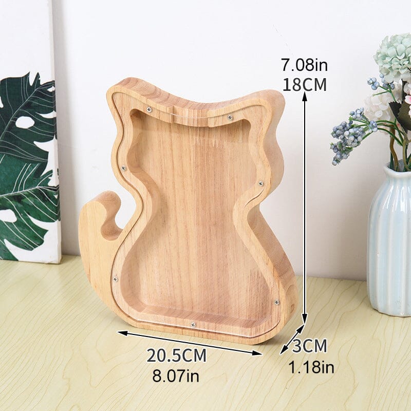 Wooden Animal Piggy Saving Bank