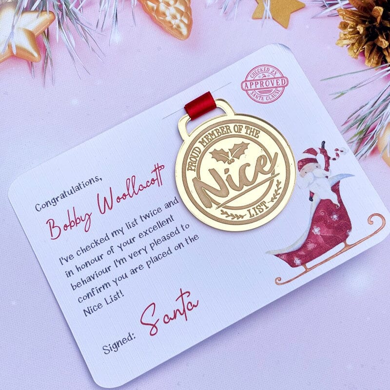 Christmas Eva medal with greeting cards