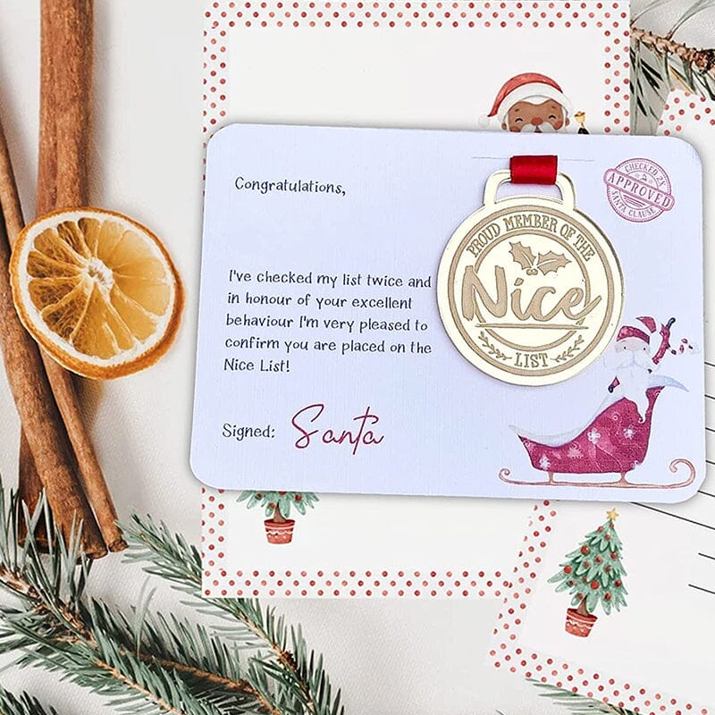 Christmas Eva medal with greeting cards