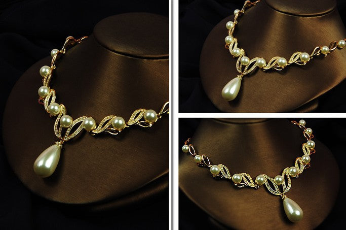18K GOLD SIMPLE WEDDING JEWELLERY SETS
