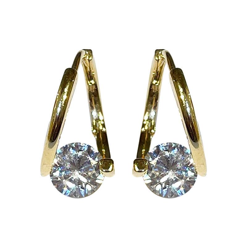 Diamond Round Stud Earrings(1 pair)