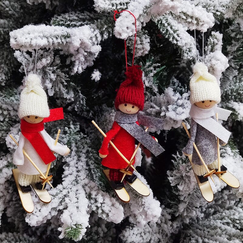 Christmas sale Nonwoven Ski Pendant