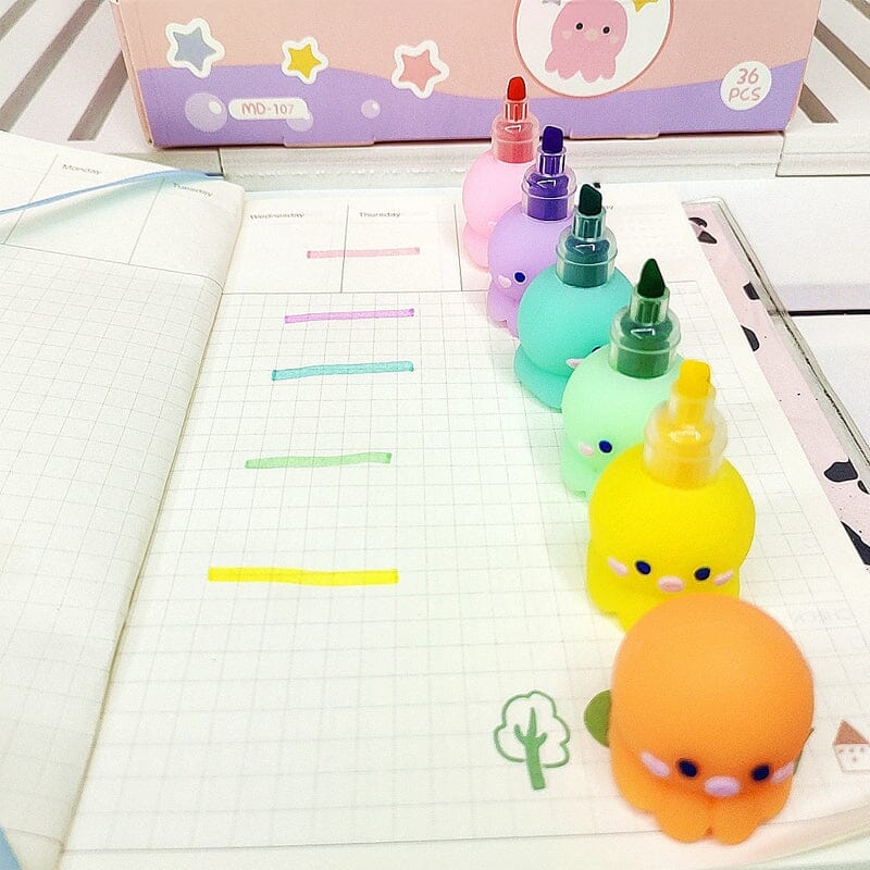 Colorful Octopus Shaped Maker Pens