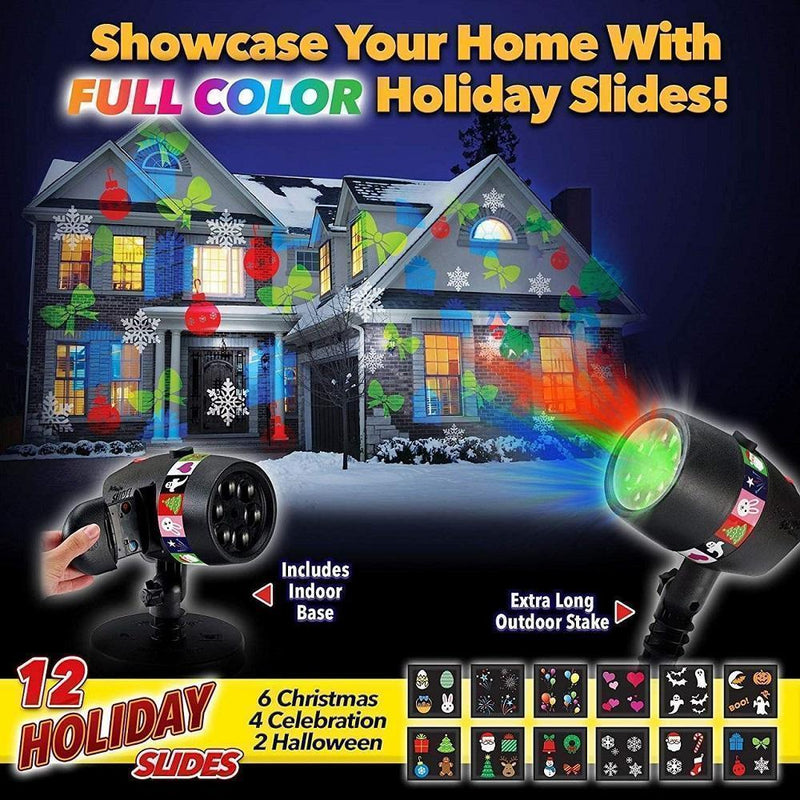 Christmas Halloween Home Decoration Projector Lights (12 Patterns)