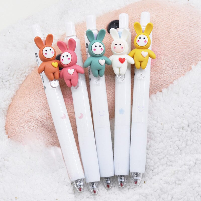 5 pcs Chubby Rabbit quick-dry press gel pens(0.5mm)