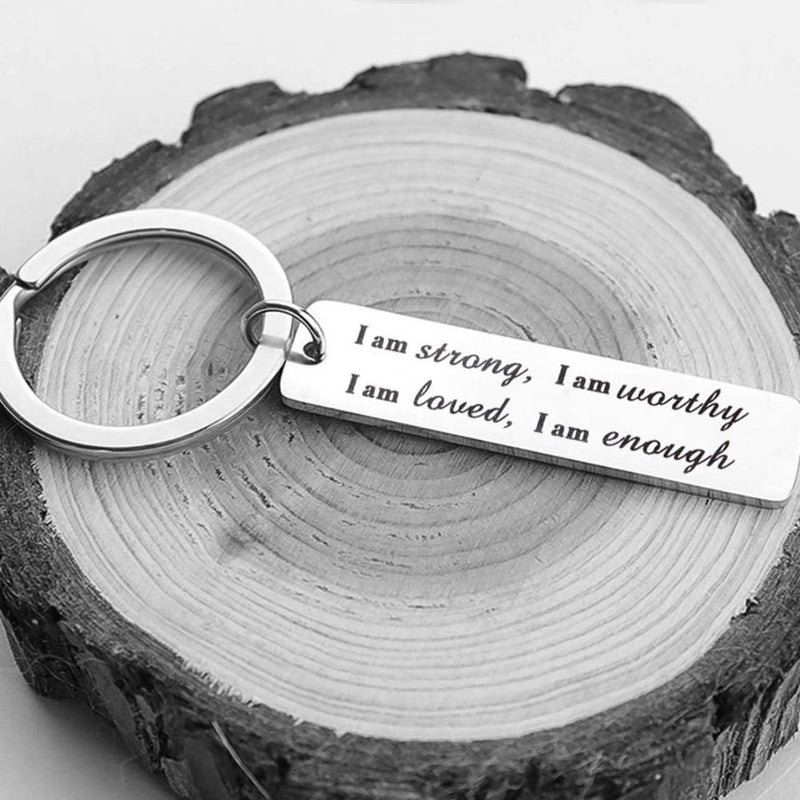 SANK®Stainless Steel  "I am strong" Keychain